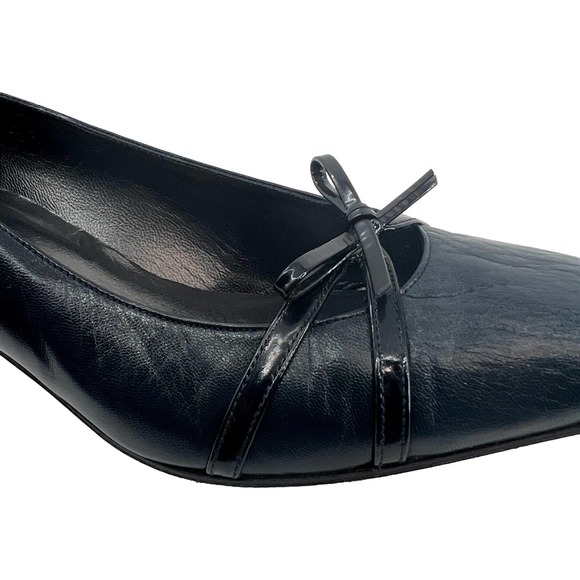 Stuart Weitzman Black Leather Pump Size 8 EUC - Picture 11 of 14